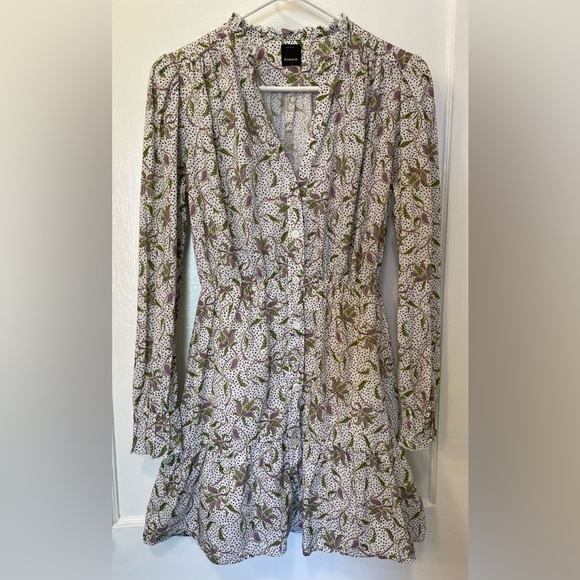 Pinko Dresses & Skirts - Pinko Nomade Short Dress White Floral Made In Italy 100% Cotton